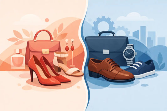 Diferença entre calçado feminino e masculino